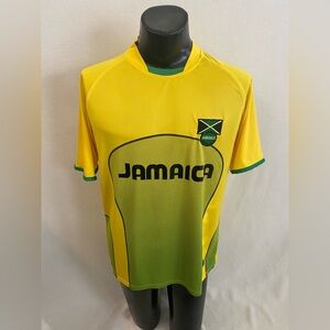 Jamaica Jersey Men’s Large ORRO Dri Fit Football Club Soccer Shirt Yellow Green